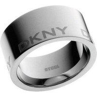 DKNY Fingerring Damen, aus Edelstahl, Silber, Gr. 53 (16,9mm) von DKNY