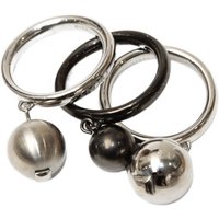 DKNY Fingerring Damen, aus Edelstahl, Silber/Grau/Schwarz, Kunstperlen, Gr. 50 (15,9mm) von DKNY