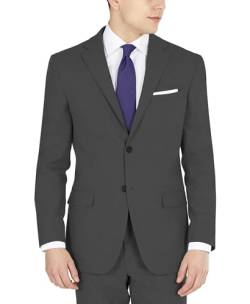 DKNY Herren Business-Anzug Jacke, anthrazit massiv, 54 von DKNY