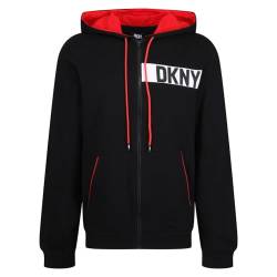 DKNY Herren Chaqueta Con Capucha de Manga Larga para Hombre en Negro Businesshemd, Black, von DKNY