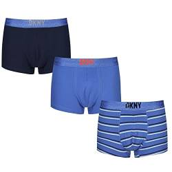 DKNY Herren Mens Cotton Boxer Shorts Boxershorts, Blue/Purple, XL von DKNY