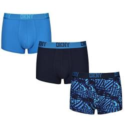 DKNY Herren Mens Cotton Boxer Shorts Boxershorts, Navy/Print, XL von DKNY