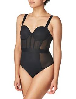 DKNY Intimates Damen Sheers Cupped Strapless Body, Schwarz (Black Bp), One size (Herstellergröße: 32B) von DKNY