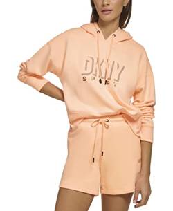 DKNY Sport Women's Dropout Shadow Logo Hoodie, Clementine, Large von DKNY