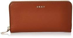 DKNY Women's Bryant Large Zip Around Sutton Leather Bi-Fold Wallet, Caramel von DKNY