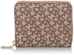 DKNY Women's Bryant-Sm Zip Around Bi-Fold Wallet, Chino/Caramel von DKNY