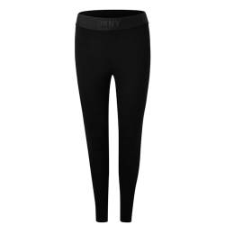 DKNY Women's Leggings with Logo Waistband, Black, M von DKNY