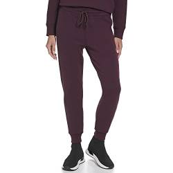 DKNY Women's Sport Soho Logo Relaxed Jogger W/Side Panel Sweatpants, Currant, Small von DKNY