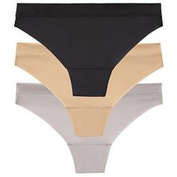 DNKY Damen Fusion Tanga Tangahöschen, Schwarz/Skinny Dip/Jetsetter, S von DKNY