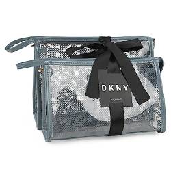 Dkny - Kulturbeutel - Kulturtasche. Kulturtasche Damen. Kosmetiktasche - Kosmetikkoffer DK63725, Blaues Wildleder von DKNY