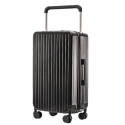 DLLSZS Koffer Breites Trolley-Gepäck, Damen-Universal-Radgepäck, Großhandel, 20-Zoll-Passwort-Box, ausgewählte Herrentaschen Suitcase (Color : Black, Size : 24) von DLLSZS