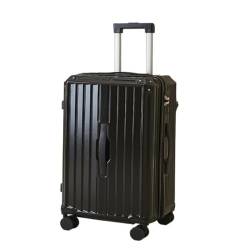 DLLSZS Koffer Koffer Passwort Box Koffer Herren Und Damen Ins Trend Trolley Case Herren Universal Wheel Zipper Case Suitcase (Color : Black, Size : 20) von DLLSZS