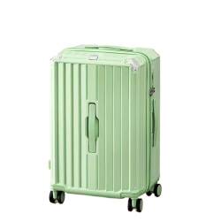 DLLSZS Koffer Koffer Passwort Box Koffer Herren Und Damen Ins Trend Trolley Case Herren Universal Wheel Zipper Case Suitcase (Color : Green, Size : 24) von DLLSZS