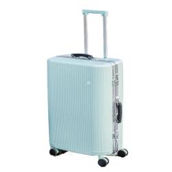 DLLSZS Koffer Koffer Passwort Box Koffer Herren und Damen Ins Trend Trolley Case Herren Universal Wheel Zipper Case Suitcase (Color : Green, Size : 20) von DLLSZS