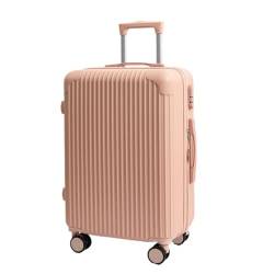 Koffer Koffer, verschleißfester Koffer, Trolley-Koffer, Boarding-Koffer for Herren und Damen, Universal-Rad-Passwortbox Suitcase (Color : Pink, Size : A) von DLLSZS