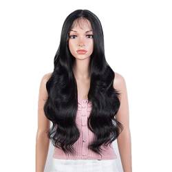 Synthetic Lace Front Wig Body Wave with Baby Hair Wigs Ombre Blonde Color High Temperature Hair for Black Women Cosplay,B,28 inch von DLSEAN