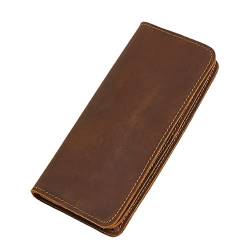 DLUXCA Handgefertigte Herren-Geldbörse, Lange Geldbörse mit Mehreren Karten, Business-Clutch, große Geldbörse (Color : A, Size : 18 * 9 * 1.5m) von DLUXCA