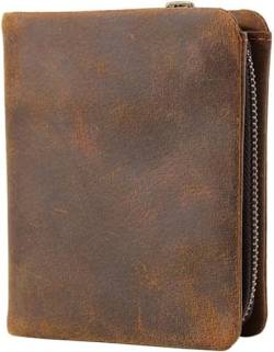 DLUXCA Herren-Geldbörse, großes Fassungsvermögen, zweifache Geldbörse, Münzgeldbörse, Kurze Business-Geldbörse, Tide (Color : E, Size : 12 * 10 * 3cm) von DLUXCA