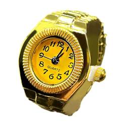 DMAIS Uhrenring, Fingeruhr - Kreative Vintage-Ringuhren | Modeaccessoire, runde Miniuhr, klassische analoge Fingerringuhr für Damen und Herren von DMAIS