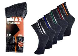 DMAX Allrounder Socken für echte Kerle - 5|10|15|20 Paar - wahlweise in Schwarz, Anthrazit, Blau und drei Größen 39-42/43-46/47-50 (39-42, 5 Paar Anthrazit) von DMAX