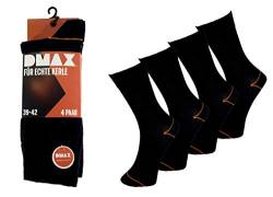 DMAX Classic Businesssocken für echte Kerle - 4|8|12|24 Paar - wahlweise in Schwarz, Hellgrau, Dunkelgrau,Blau und drei Größen 39-42/43-46/47-50 (47-50, 12 Paar Schwarz) von DMAX