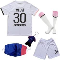 DMDMK Paris Messi #30 2021/2022 Heim Trikot Shorts und Socken Kinder und Jugend Größe (Navy, 18 (3-4 Jahre)) von DMDMK