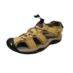 DMGYCK Hiking Sandals For Men,Arch Support Walking Trail Man Fisherman Sandles,Breathable Mesh Water Beach And Orthopedic Sports Men's Shoes (Color : Yellow, Size : EU 42) von DMGYCK