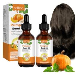 2 Stück Pumpkin Seed Oil Hair,Pumpkin Seed Oil,Kürbiskernöl für Haarwachstum,Kaltgepresstes Aromatherapie Massageöl,Reparatur von Geschädigtem Haar für Männer und Frauen von DMNQ