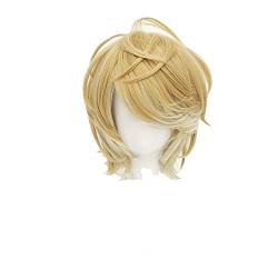 DNARLKBF Anime Diabolik Lovers Sakamaki Shu Wig Cosplay Men Short Blonde Ombre Heat Resistant Synthetic Hair Wigs + Wig Cap von DNARLKBF