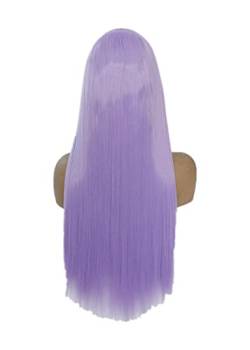 DNARLKBF Perücke Chemische Faser Front Spitze Kopfbedeckung COS Hochtemperatur Seide Lange gerade Haare (Color : As Show, Size : 20 inch) von DNARLKBF