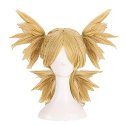 DNARLKBF Temari Nara Cosplay Wig Golden Blonde Heat Resistant Synthetic Hair Wig + Wig Cap von DNARLKBF