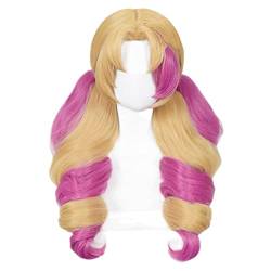 DNARLKBF Wig For Cafe Cutie Gwen Cosplay Wig Gwen 70cm Wave Yellow Pink Mixed Heat Resistant Synthetic Hair Peluca Anime Women Wigs OneSize wig von DNARLKBF