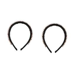 1 Stück breites Perlen-Stirnband, glitzerndes Haarband, Perlen-Haarreifen, Para Mujer, Haarbänder for Frauen, Make-up-Stirnbänder for Frauen, Perlen-Kopfbedeckung, Strass-Haarreifen, Retro-Haarreifen von DNCG