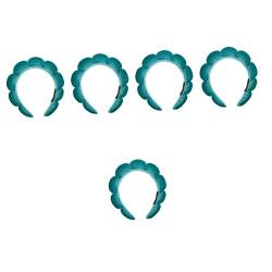 5 Stück Schwamm-Stirnband, Haargummis for Damenhaar, Yoga-Stirnband, modische Stirnbänder, Gesichtswasch-Stirnband, keine Zähne, Stoff-Stirnband, gepolstert, breites Stirnband, bequemes Haarband, Part von DNCG