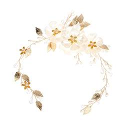 Braut-Accessoires, Stirnbänder mit Perlen, Perlen-Stirnbänder, Braut-Haarranke, Hochzeit, Perlen-Stirnband, Blumen-Haarkranz, Kopfbedeckung, Hochzeits-Stirnband, Haarschmuck, Braut-Stirnband-Kleid von DNCG