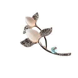 Brooch Pins for Women Tulip Brooch Opal Stone Flower Brooches Pins Corsage Clothes Accessories for Women Party Jewelry Gifts Durable and Deft von DNCG