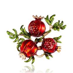 Brooch for Women's Cute Enamel Brooch Pins for Women Gift Strawberry Dripping Oil Red Fruit Brooches von DNCG