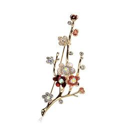 Brooch for Women's Gold Retro Elegant Flower Corsage Fashion Alloy Diamond Brooch Clothes Accessories von DNCG
