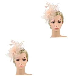 Damen Hüte Turban Stirnband Brautschleier for Hochzeit Tea Party Kopfbedeckung Hochzeitsschleier Fascinator Frauen Haar Fascinator Kopfschmuck for Party Performance Haarband Haarnadel (Color : As Sho von DNCG