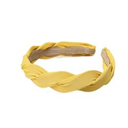 Frauen Stirnband Stoff mehrschichtige Kreuzknoten Haarband Haarschmuck Erwachsene (Color : C, Size : Universal size) von DNCG