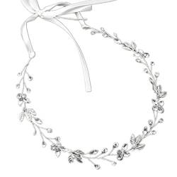 HOODG Haarnadel 1 Stück Kristall mit Brautjungfer Opal Band Mädchen Stirnband Haar Braut Blumen Geschenke Blätter Band Strass Gürtel Haarband Geburtstag Dekorationen Kopfschmuck Kopfbedeckung Reifen K von DNCG