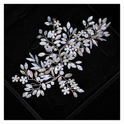 Haarnadel Silber Farbe Blume Braut Stirnband Opal Kristall Handgemachte Haar Rebe Frauen Hochzeit Tiara Schmuck Braut Kopfschmuck von DNCG