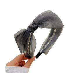 Haarschmuck for Damen, seitlich geknotet, großes Schleife-Stirnband, leichtes Gaze-Stoff-Haarband for Erwachsene (Color : C, Size : Universal size) von DNCG