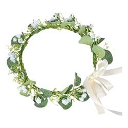 Hochzeitsgirlande for Damen, Gänseblümchen-Blumen-Stirnbänder, Blumengirlande, Blumen-Stirnband, Hochzeit, Festivals, Foto-Requisiten, Braut-Haarranke von DNCG