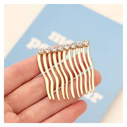 Metal Seamless Hair Clips Side Bangs Hair Comb Barrette Makeup Washing Face Accessories Women Girls Bridal Styling Hairpin (Color : B) von DNCG