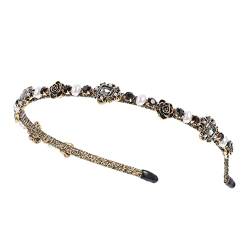 Metall Stirnbänder Perle Frauen Stirnband Frau Strass Kopfbedeckung Perlen Stirnband for Hochzeit Metall Stirnband Stirnbänder von DNCG