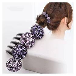 Vintage Flower Crystal Hairclips Hair Combs Shiny Hairpins for Women Hair Accessories Bun Headdress Jewelry (Color : 1) von DNCG