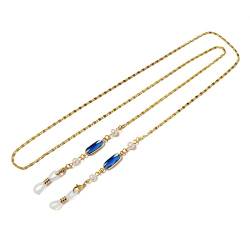 DNLKWGO Crystal Eyeglass Chain Mask Chain Sonnenbrillenhalter Chain Glasses Necklace Strap for Women, blau, One size von DNLKWGO