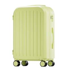 DNZOGW Reisekoffer Gepäck-Handgepäckkoffer, Leichte Passwortbox, Robuster Koffer, Trolley-Koffer for Männer Und Frauen Trolley (Color : Yellow, Size : A) von DNZOGW