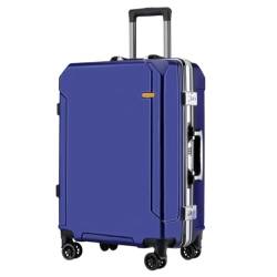 DNZOGW Reisekoffer Gepäck Leise Universalrad Aluminiumrahmen Trolley-Koffer Student Wasserdichter Koffer Business Boarding Trolley (Color : Purple, Size : A) von DNZOGW